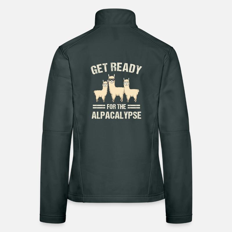 Get Ready for the Alpacalypse Funny Alpaca Pun Art Frauen Softshelljacke