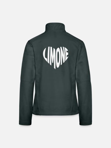 Conception en cœur de citron vert - Veste en tissu softshell Femme - gris foncé - Dos