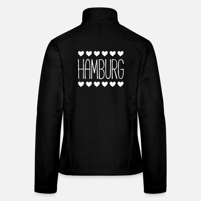 Hamburg Herz-Motiv Frauen Softshelljacke