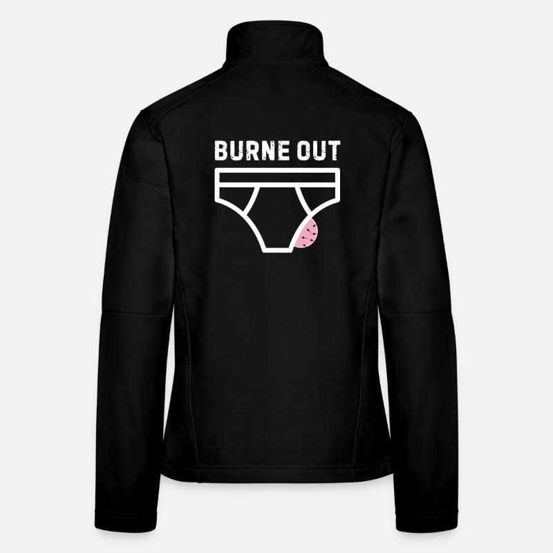 Burne out – humour bureau stress Veste en tissu softshell Femme