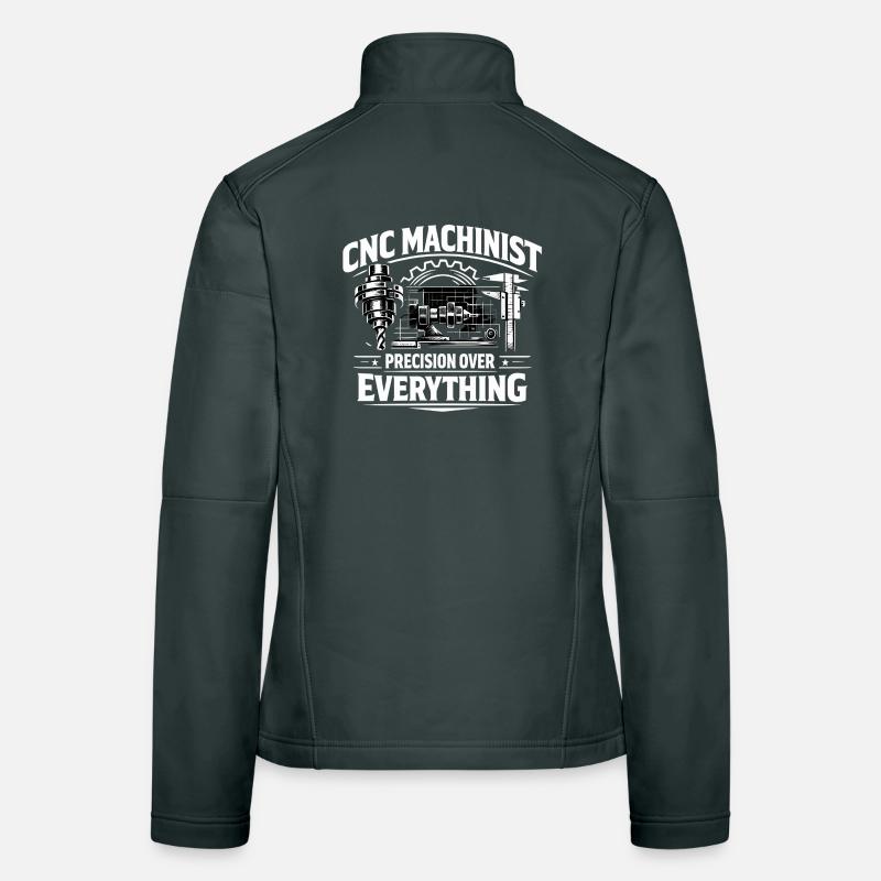 CNC Machinist Precision Over Everything Women's Softshell Jacket