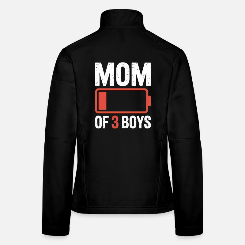 Mutter von 3 Jungen, Batterie leer Frauen Softshelljacke