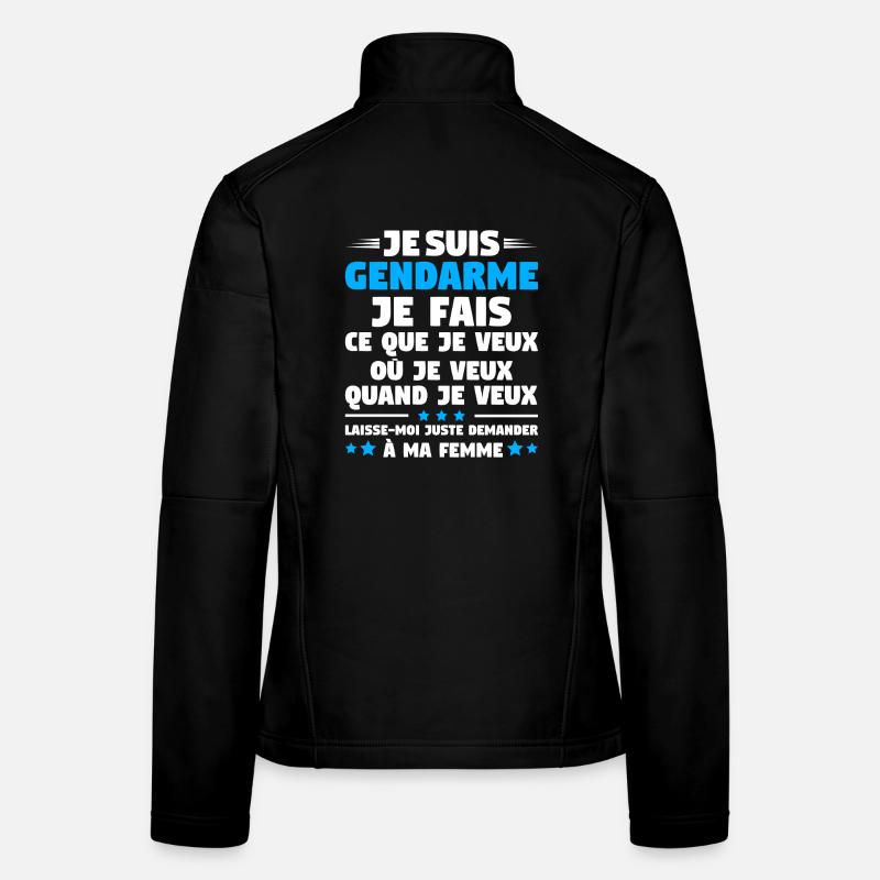 Humorgendarm Paar Ehemann Gendarmerie Frauen Softshelljacke