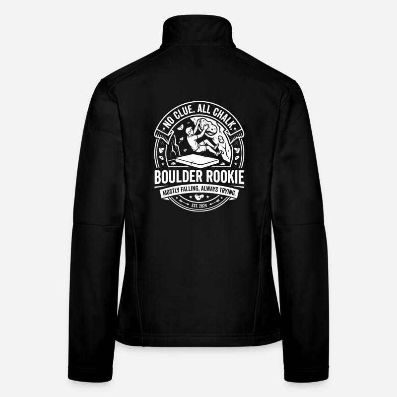 Boulder Rookie Climbing Logo Women's Softshell Jacket