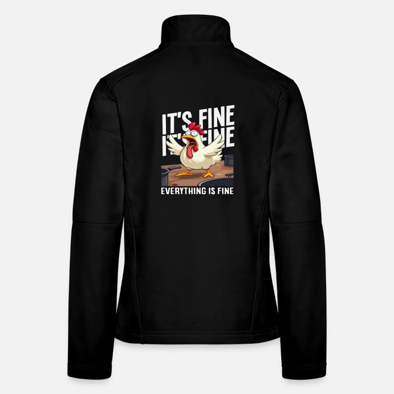Ça va, tout va bien, poulet Veste en tissu softshell Femme