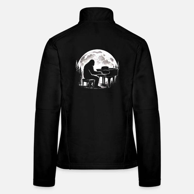 Bigfoot Piano Player Women's Softshell Jacket
