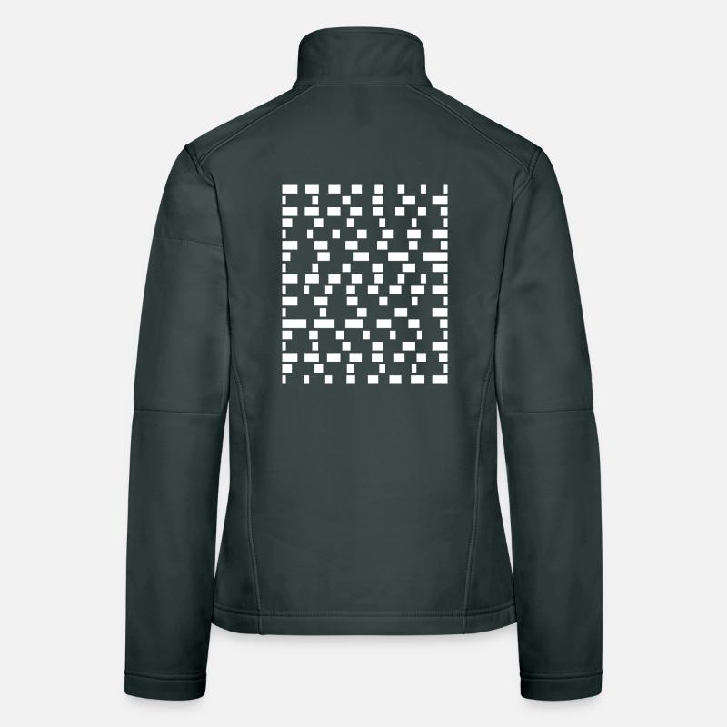 Pixel Grid Monochrom Frauen Softshelljacke