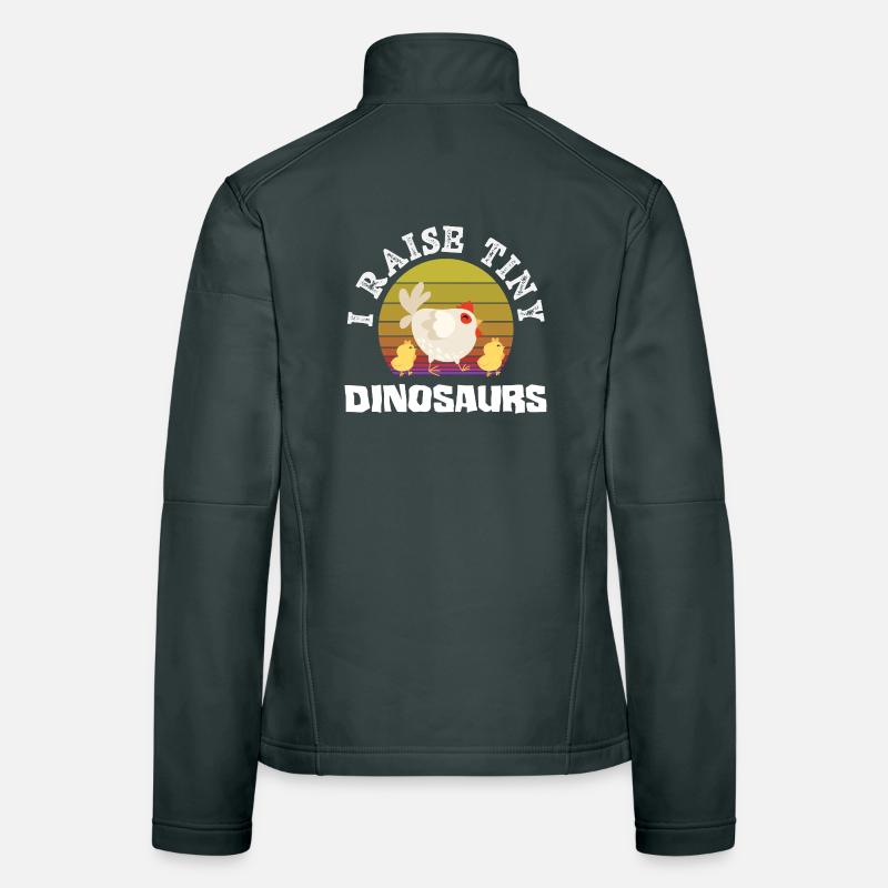 J’élève de petits poulets dinosaures Veste en tissu softshell Femme