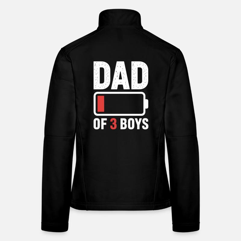 Vater von 3 Boys Pride Frauen Softshelljacke