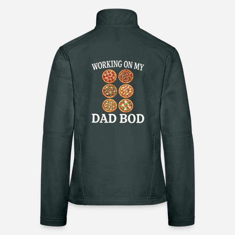 Pizza-Grid: Working on My Dad Bod Frauen Softshelljacke