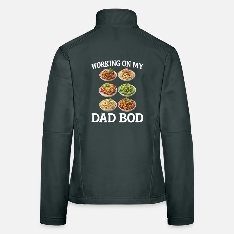 Dad Bod Pasta Fun Women's Softshell Jacket