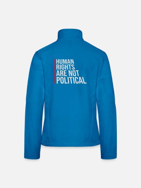 Human Rights Are Not Political Menschenrechte Logo - Women's Softshell Jacket - black - Back