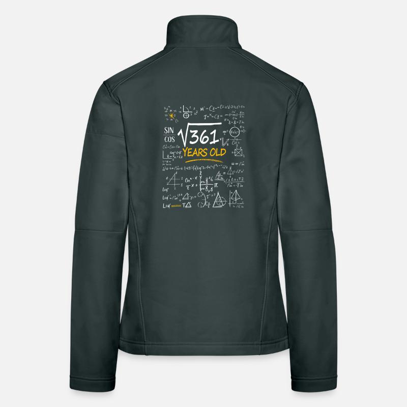 19 Years Birthday Math Formulas Funny Women's Softshell Jacket
