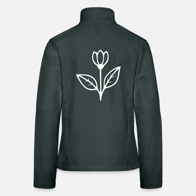 Fleurs Tulipe Fleurs blanches Fleurs Fleur Forêts Herbes Veste en tissu softshell Femme