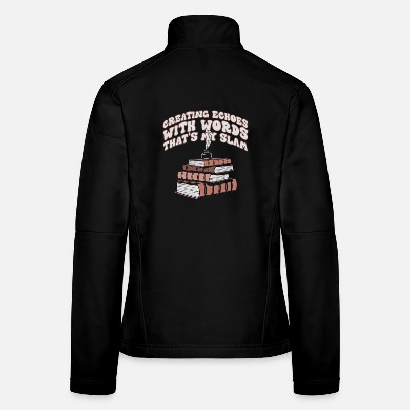 Echoes Through Words Slam Stack Women's Softshell Jacket