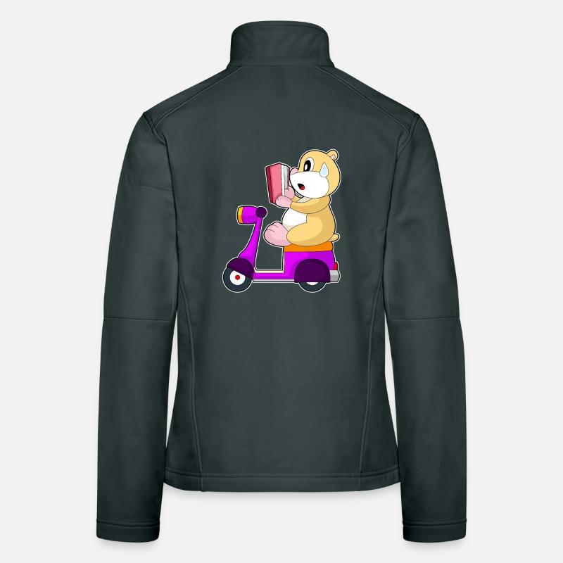 Hamster Motorroller Frauen Softshelljacke