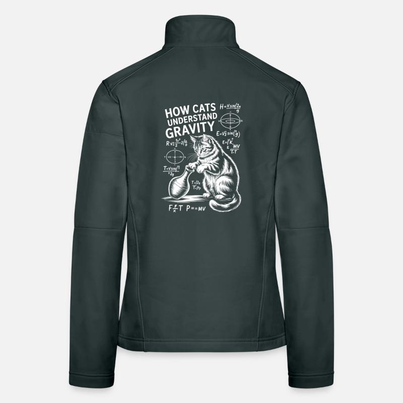 Dictions de chats de physique Blague de maths Cadeau de physique Veste en tissu softshell Femme