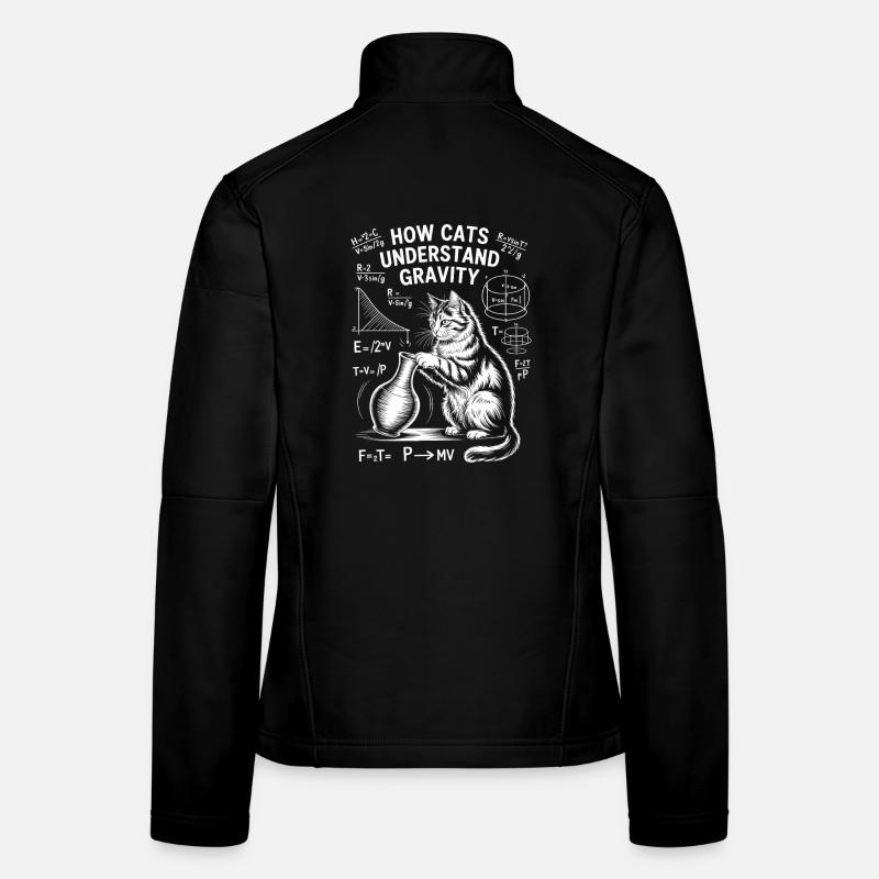 Dictions de chats de physique Blague de maths Cadeau de physique Veste en tissu softshell Femme