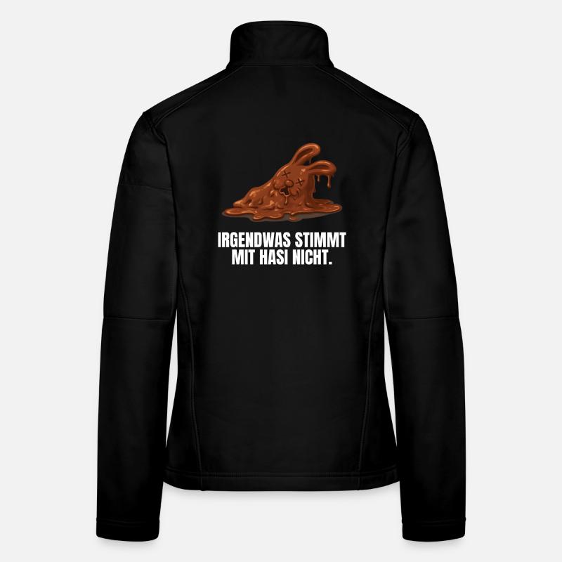Lapin de Pâques Lapin en chocolat drôle Veste en tissu softshell Femme