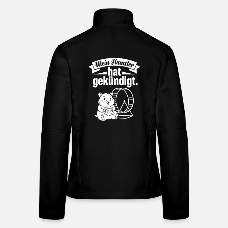 Mon humour de roue de hamster a arrêté Veste en tissu softshell Femme