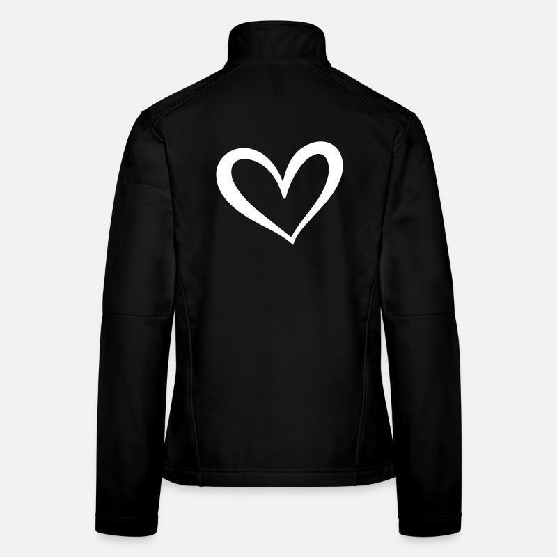 Illustration d’icône de cœur Veste en tissu softshell Femme