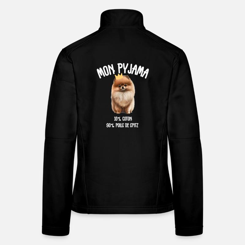Funny Pomeranian Spitz Dog Pajamas Women's Softshell Jacket