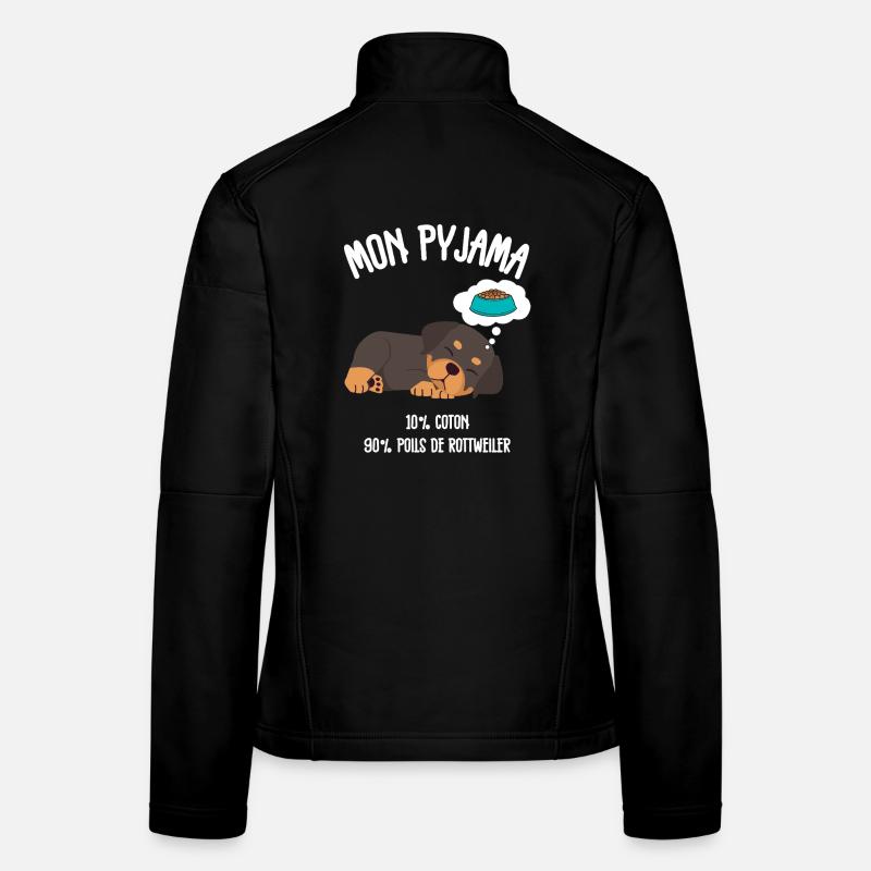 Lustige Rottweiler-Hundepyjamas Frauen Softshelljacke
