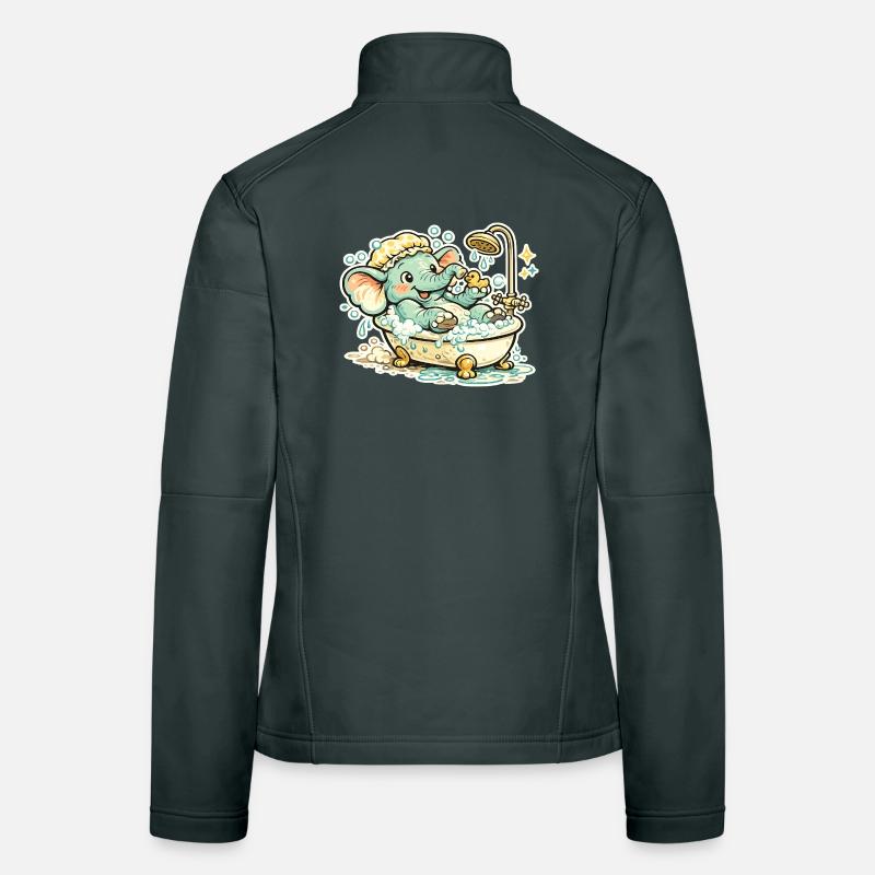 Kleiner Elefant im Bad Duschspaß Frauen Softshelljacke