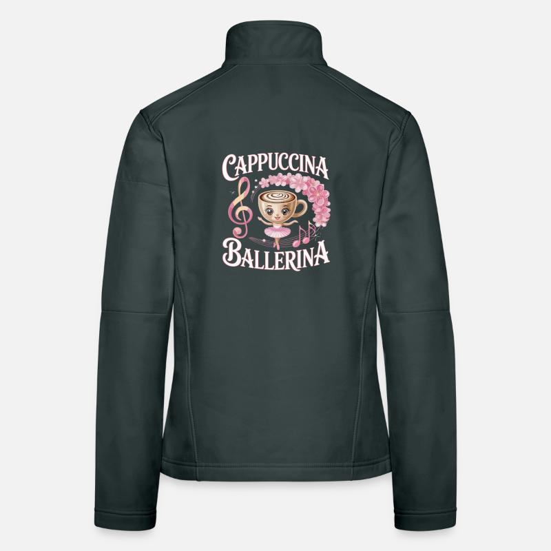 Cappuccina Ballerina Coffee Ballet Dancer For Women's Softshell Jacket