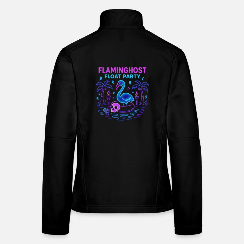 Flaminghost Float Party Piscine d’Halloween Veste en tissu softshell Femme