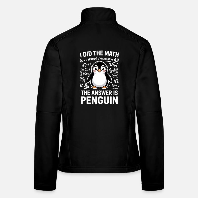 Mathe Sprüche Pinguin Lustiges Mathe Geschenk Frauen Softshelljacke