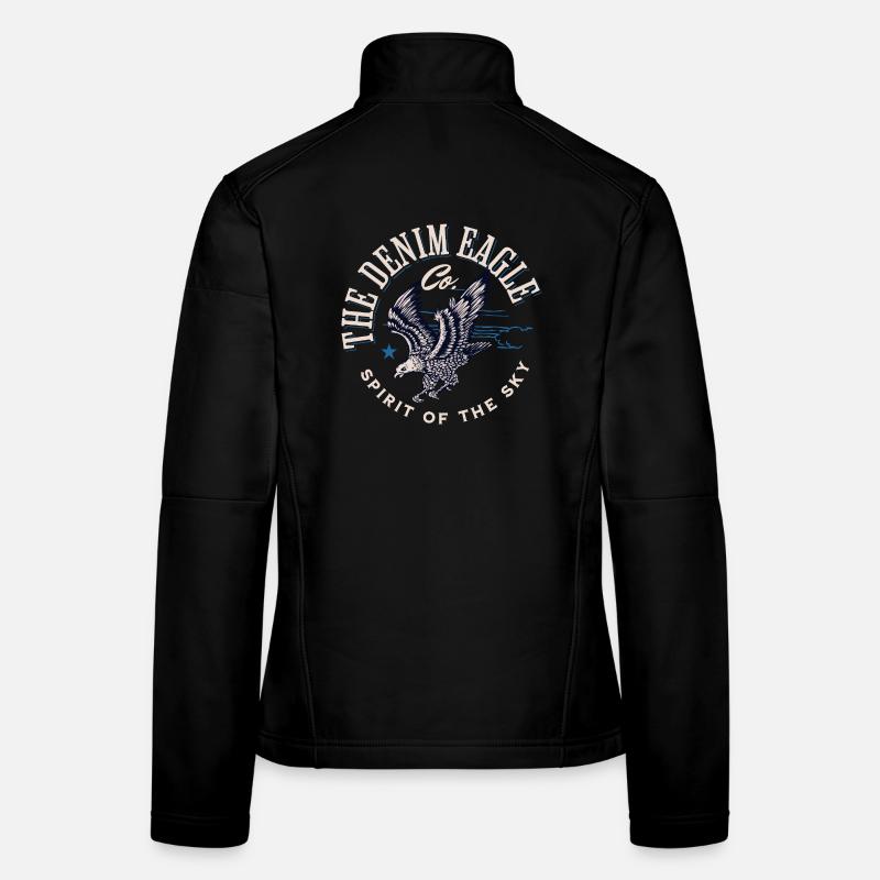 Denim-Adler Geist des Himmels - Frauen Softshelljacke - Schwarz