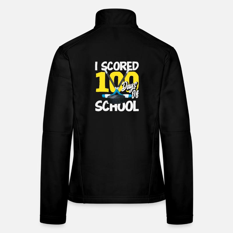 Conception sportive de hockey sur glace à l’école 100 Days Veste en tissu softshell Femme