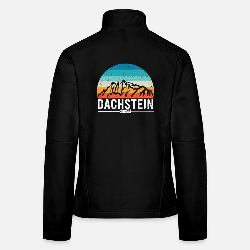 Dachstein Ramsau Autriche Coucher de soleil rétro Veste en tissu softshell Femme