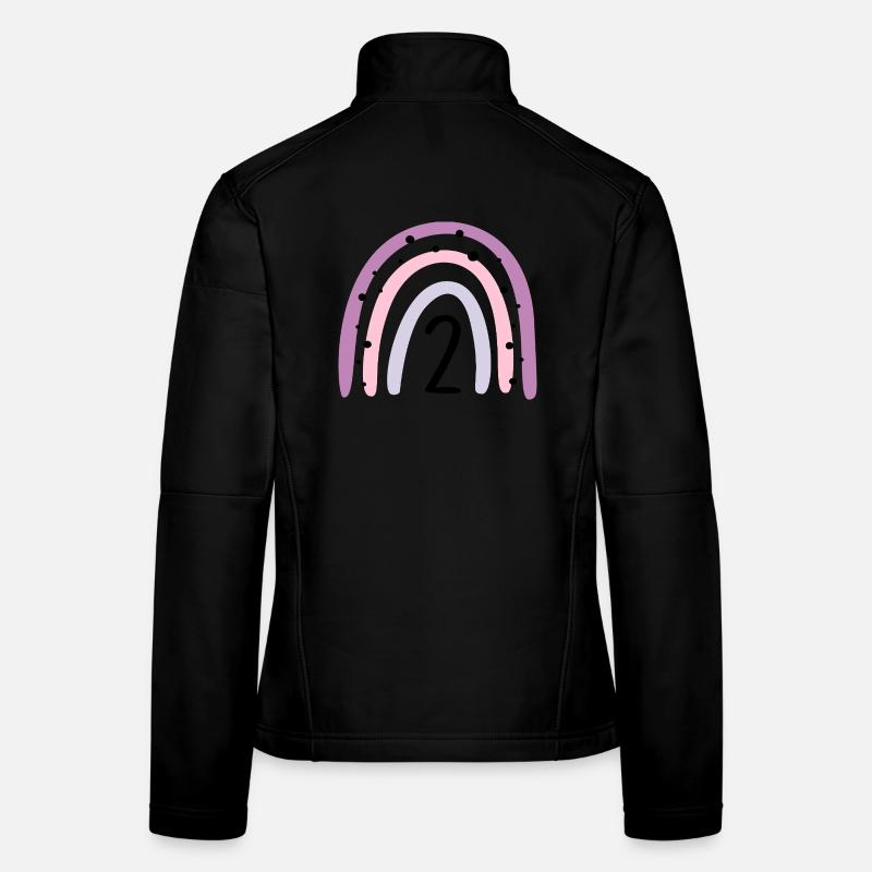 Geburtstag 2 Regenbogen mädchen Zwei Jahre alt Frauen Softshelljacke