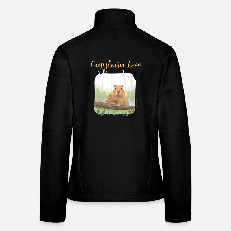 T-shirt design "Capybara Love" - Women's Softshell Jacket - black