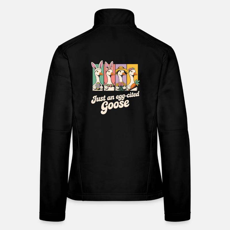 Just an egg-cited Goose Panels Frauen Softshelljacke