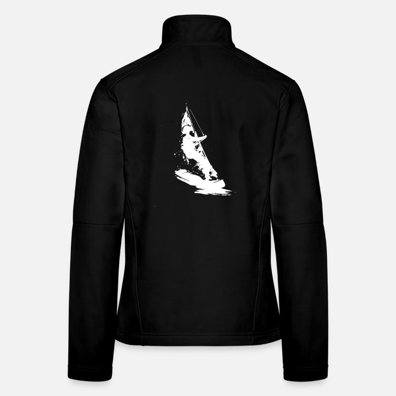 Dessin de planchiste à voile Veste en tissu softshell Femme