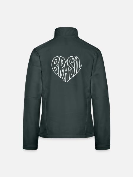Brazil Graffiti Heart - Women's Softshell Jacket - black - Back