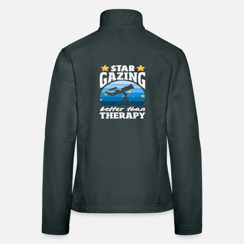 Stargazing is better than therapy Women's Softshell Jacket