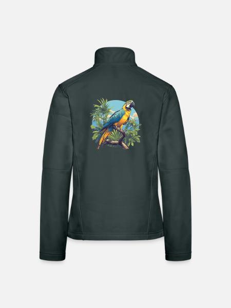 Macaw's Era - Women's Softshell Jacket - black - Back