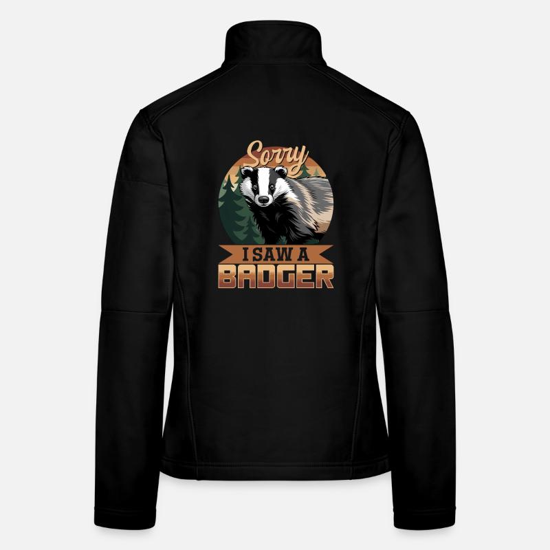 Funny Animal Badger Women's Softshell Jacket