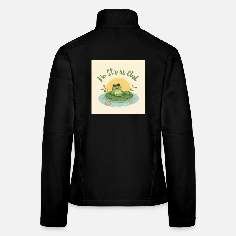 No Stress Club Frog Chill - Women's Softshell Jacket - black