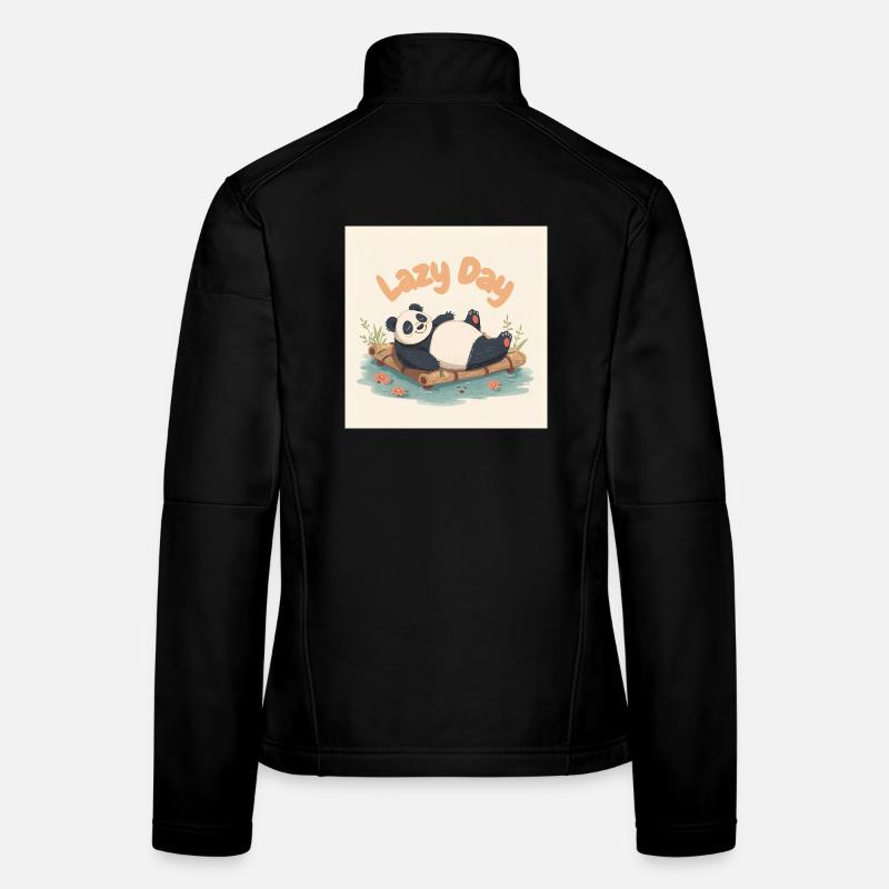 Panda schläft auf dem Floß Frauen Softshelljacke