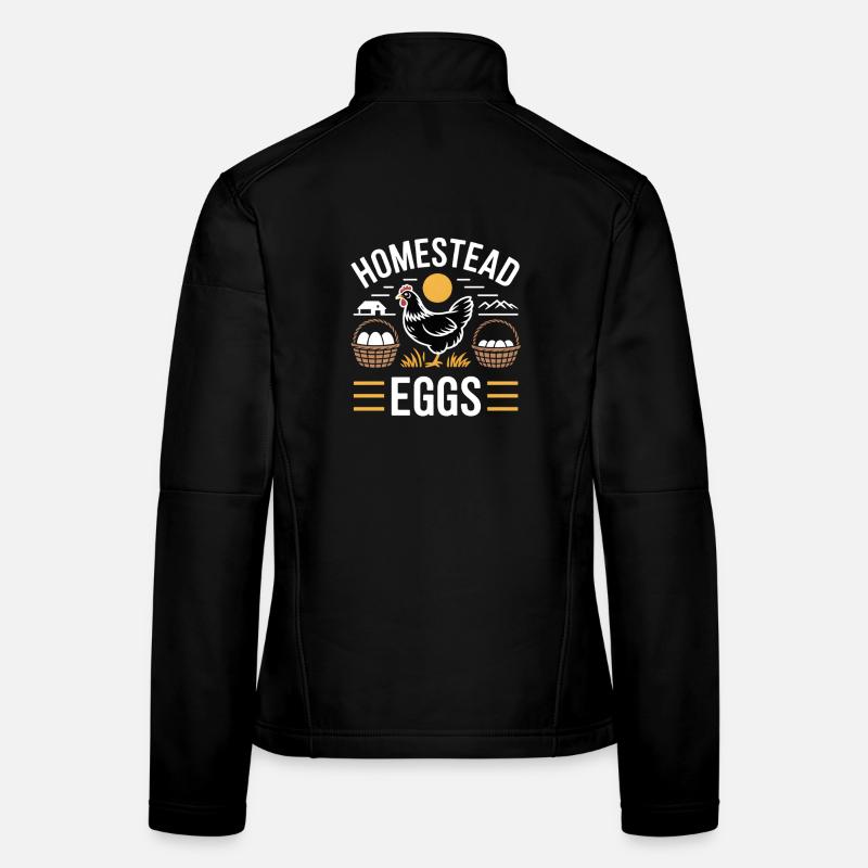 Œufs de la ferme Poulet Poulet Veste en tissu softshell Femme