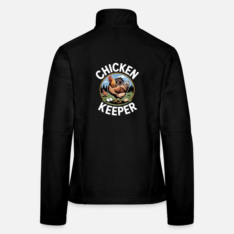 Éleveur de poulets Hühnerhalter Huhn Veste en tissu softshell Femme