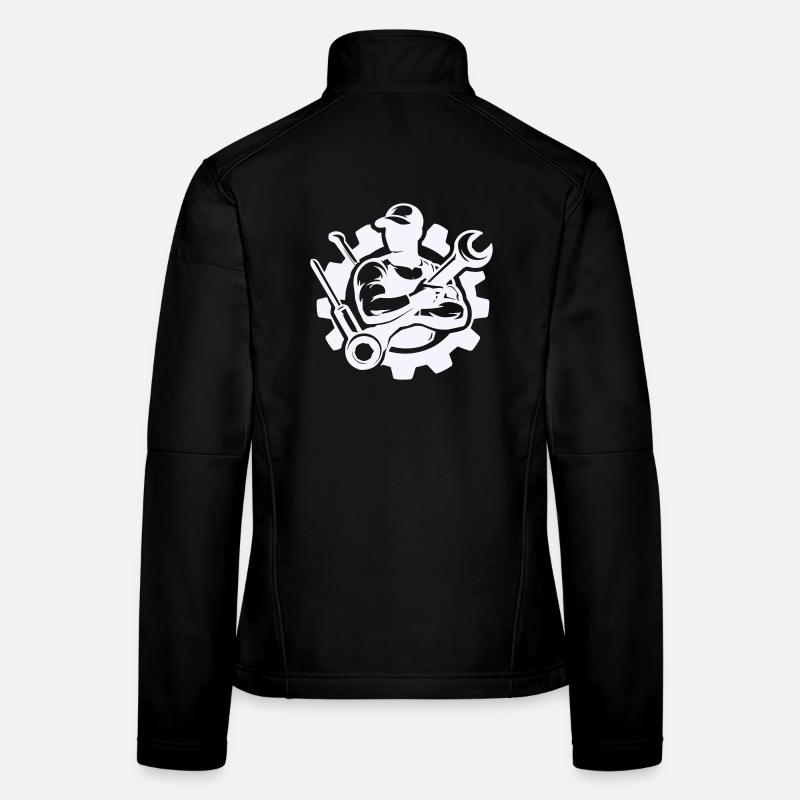 Schrauberkraft im Zahnrad-Design Frauen Softshelljacke