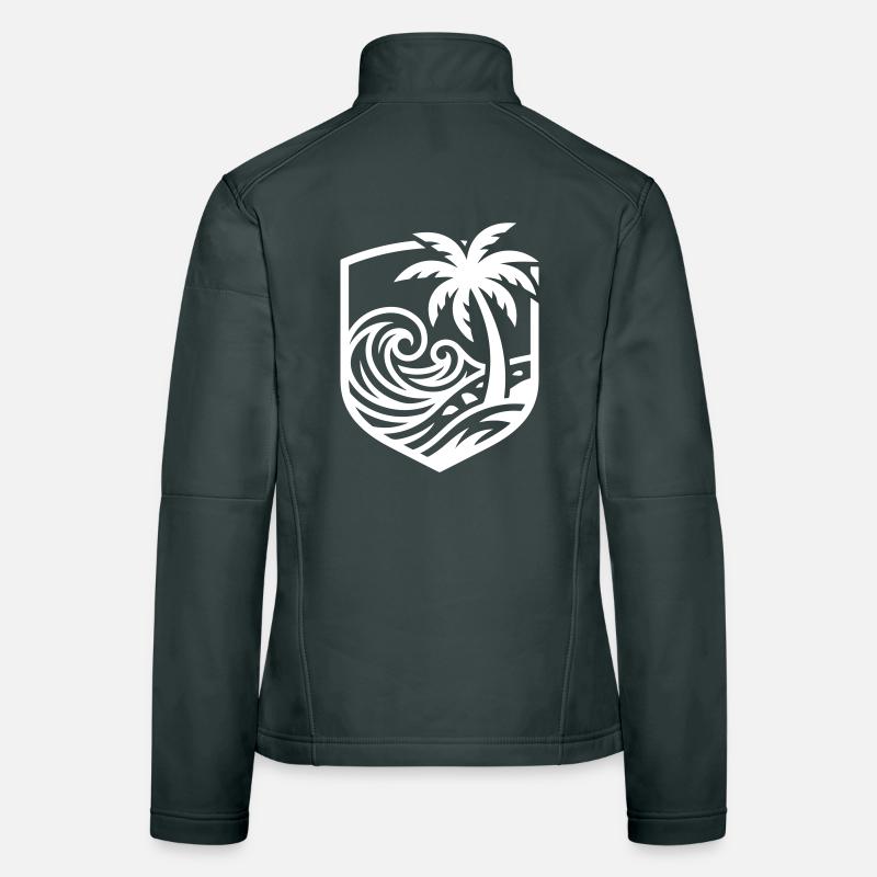 Palm Trees Beach Ocean Women's Softshell Jacket