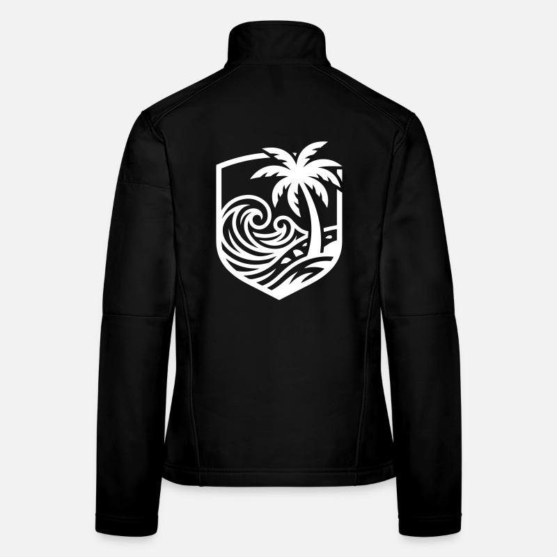 Océan de plage des palmiers Veste en tissu softshell Femme