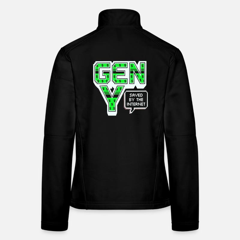 Génération Y, génération Y, Chemise Millennials, sweat à capuche Veste en tissu softshell Femme